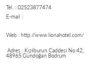 Liona Hotel iletiim bilgileri